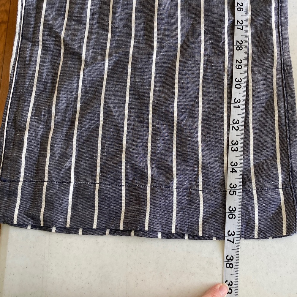 Joie Charcoal & White Striped Wide Leg Trousers - Picture 8 of 8